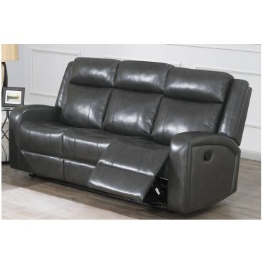 Pavilion Grey Leather Recliner Sofa