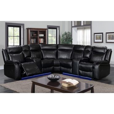 Payton Power Recliner Sectional With Lights