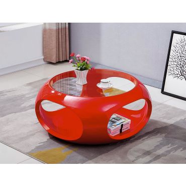 Planet Red Lacquer Coffee Table