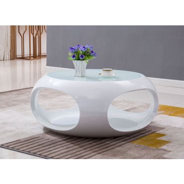 Planet Modern White Lacquer Coffee Table