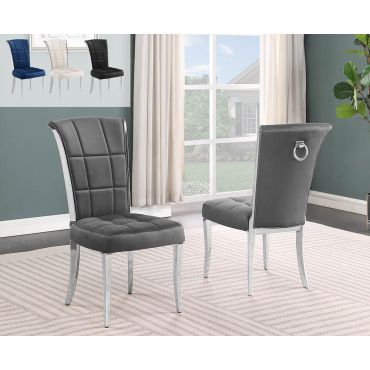 Proctor Grey Velvet Dining Chairs