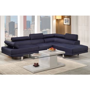 Purity Blue Linen Fabric Sectional