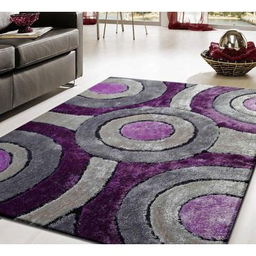 Purple Living Shag Modern Rug