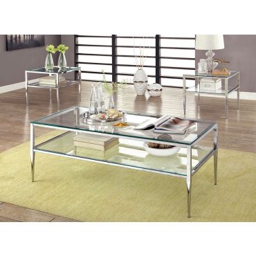 Pyrgos Glass Top Coffee Table