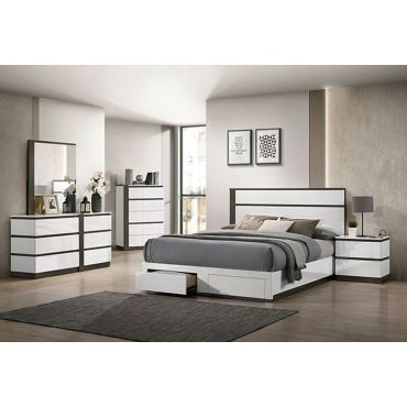 Quevillon Modern Bed With Drawers