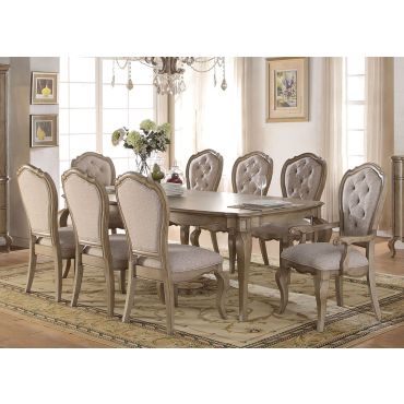 Quimby Antique Taupe Dining Table Set