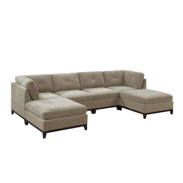 Quitaque Camel Chenille 6-Piece Sectional Set