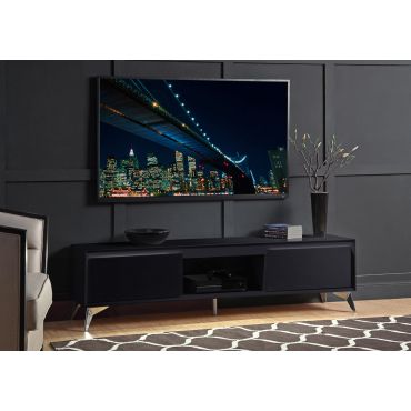 Rada Black Finish TV Stand With LED Light