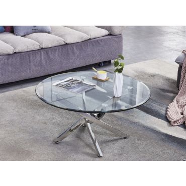 Ramsdell Modern Glass Top Coffee Table