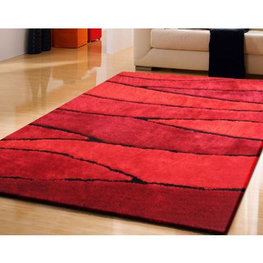 Red Living Shag Rug Design 120