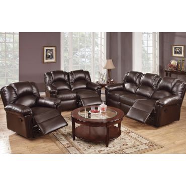 Reed Espresso Leather Motion Sofa