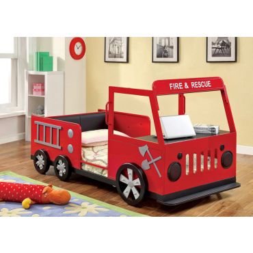 Rescuer Fire Truck Twin Size Bed