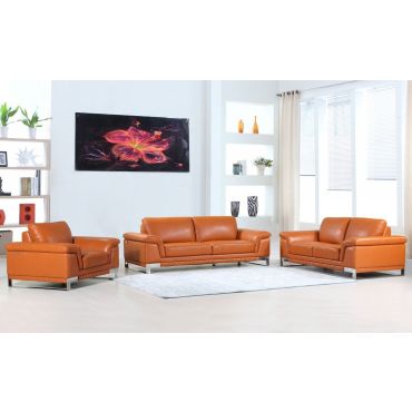 Richard Camel Color Leather Sofa