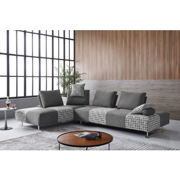 Riva Grey Fabric Modular Sectional Set