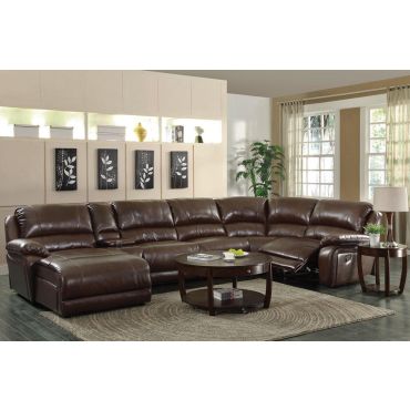 Roberto Recliner Sectional With Console,Console Table