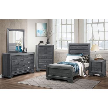 Rollan Youth Bed Rustic Gray Finish