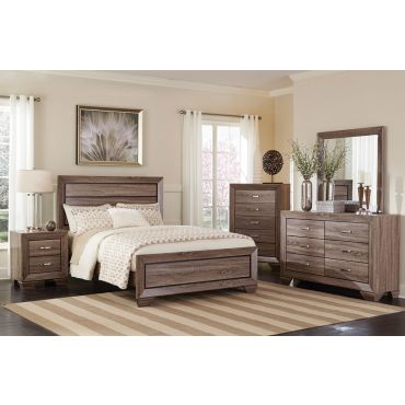 Rolwing Rustic Taupe Contemporary Bed Collection
