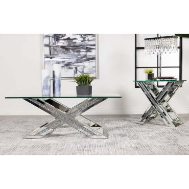 Roves Mirrored Coffee Table Set