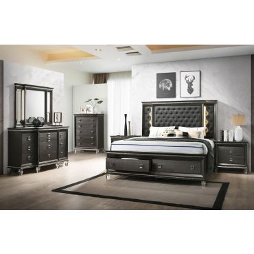 Oceanview Storage Bed With LED Light