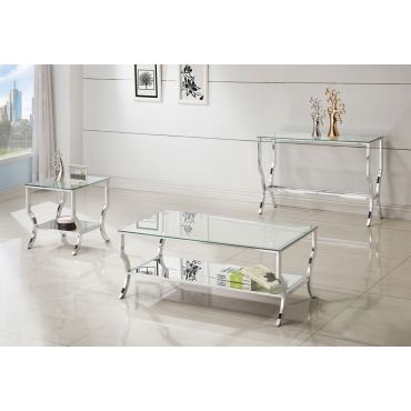 Salem Mirror Accented Coffee Table Set