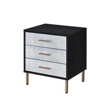 Salena Black and Silver Night Stand