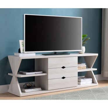 Selena White Oak Finish TV Stand