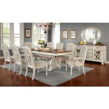 Serano Antique White Dining Table Set