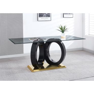 Serenia Gold Glass Top Dining Table