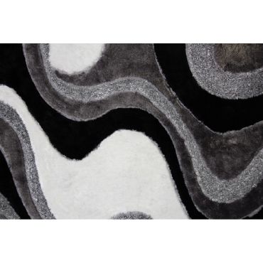 Modern Design Shag Rug 29 Black