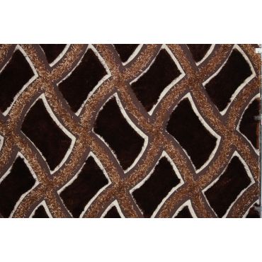 Shaggy Viscose Brown Rug Design 75