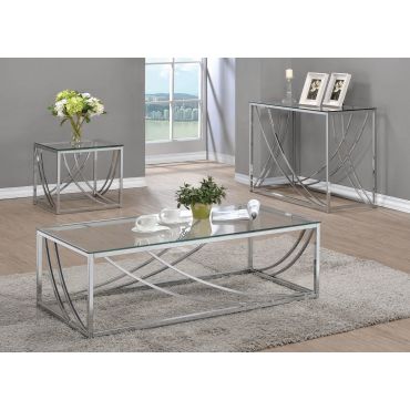Shelley Modern Glass Top Coffee Table