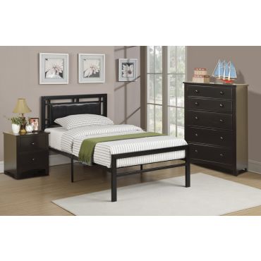 Sienna Black Modern Youth Bed