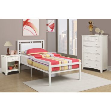 Sienna White Modern Youth Bed