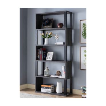 Silas Rustic Grey Display Bookcase