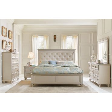 Silvert Silver Finish Bedroom Furniture