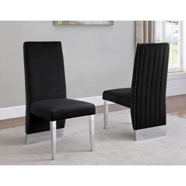 Simon Black Velvet Dining Chairs