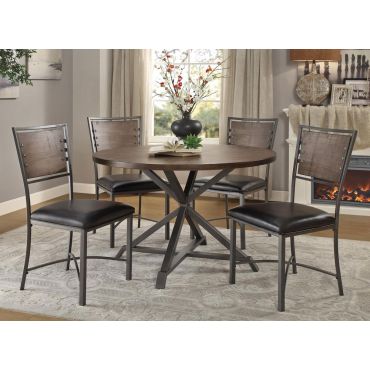 Sledo Industrial Round Dining Table Set,Sledo Round Dining Table Top
