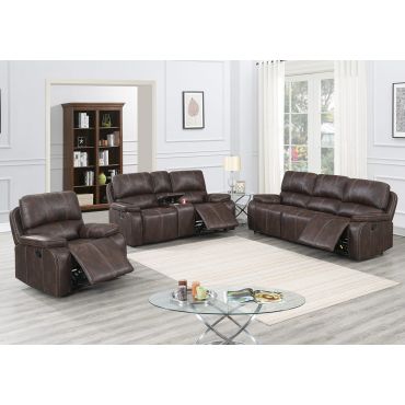Snyder Recliner Sofa Set With Nailhead Trim