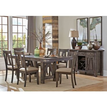 Sollie Industrial Style Formal Dining Table Set