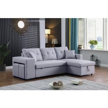 Soren Sleeper Sectional With Stools