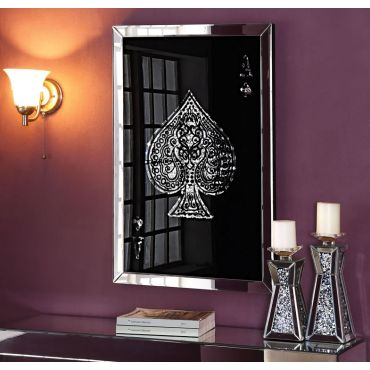 Spades Wall Art Mirrored Frame