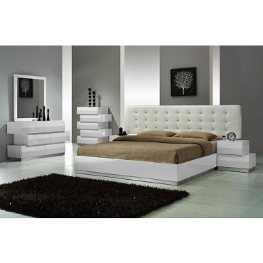 Spain White Lacquer Bedroom Set
