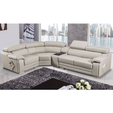 Stella Genuine Leather Modern Sectional