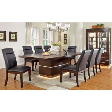 Stephen Formal Dining Table With Lighting