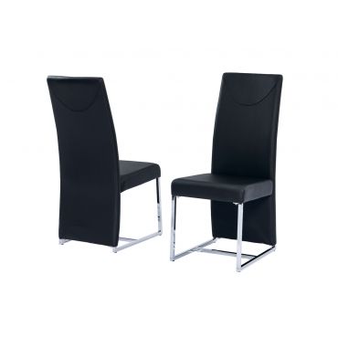 Stirling Black Leather Dining Chair