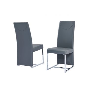Stirling Grey Leather Dining Chair