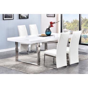 Stirling Glossy White Dining Table