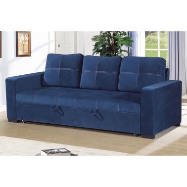 Stockton Blue Linen Sofa Bed