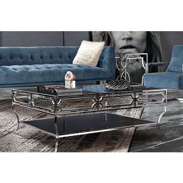 Studio Modern Glass Top Coffee Table