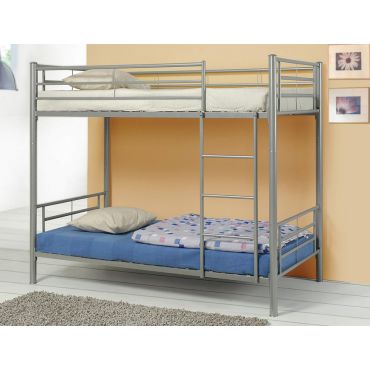 Swan Silver Twin Over Twin Bunkbed